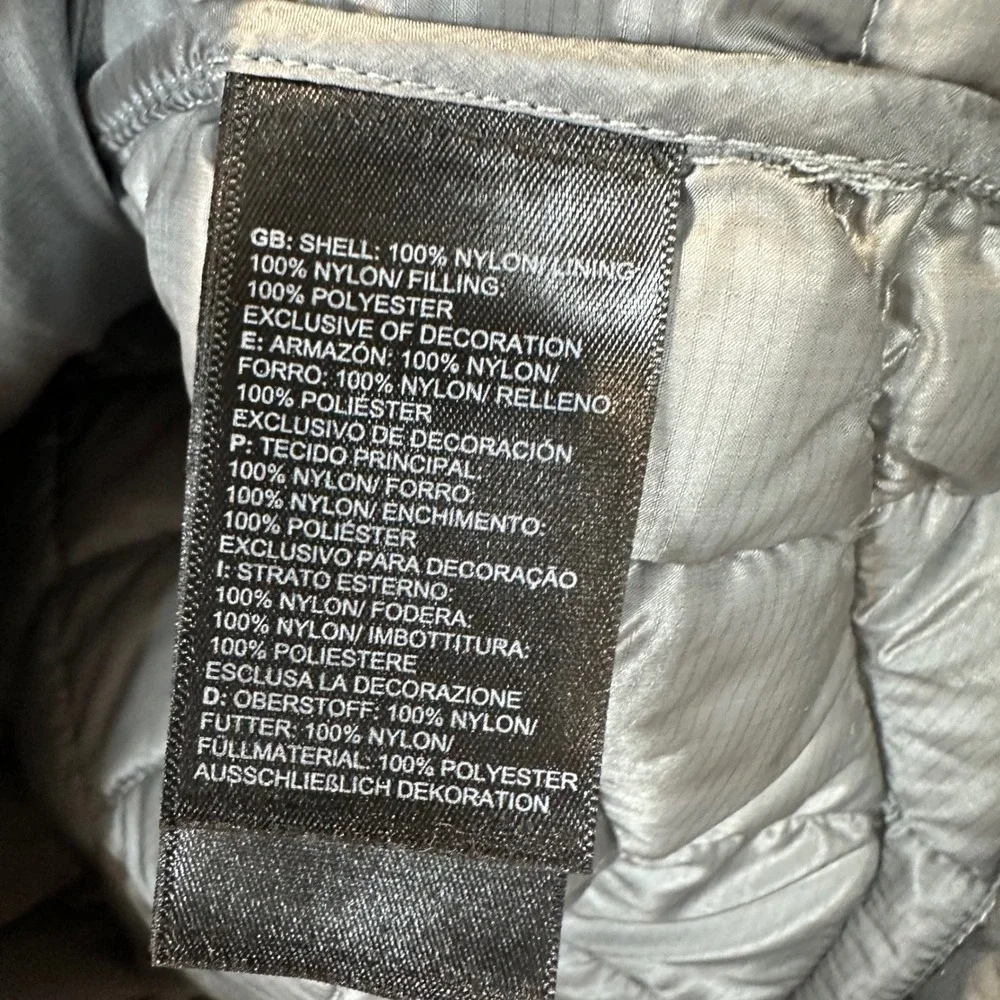 The North Face Thermoball Eco Vest Mens M Silver Puffer‎ Quilted NF0A3LHD